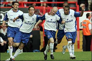 AJ celebrates yet another penalty.