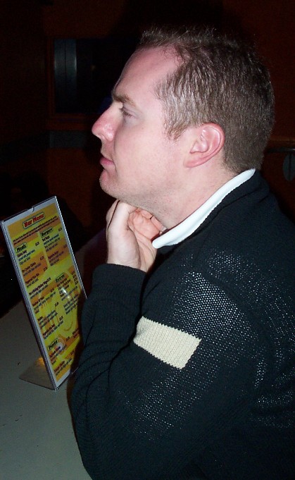Ian looking intelligent - well, I did say strange...