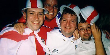 England win, and the boys celebrate!