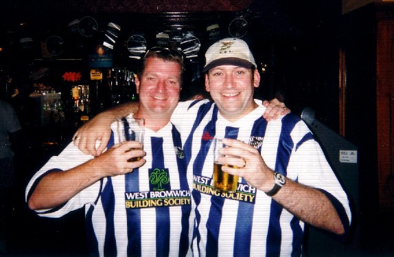 A beer in the 'Throstle's Nest' after the game.